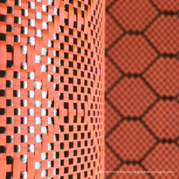 tela jacquard de aramid de carbono hexagonal de color hexagon